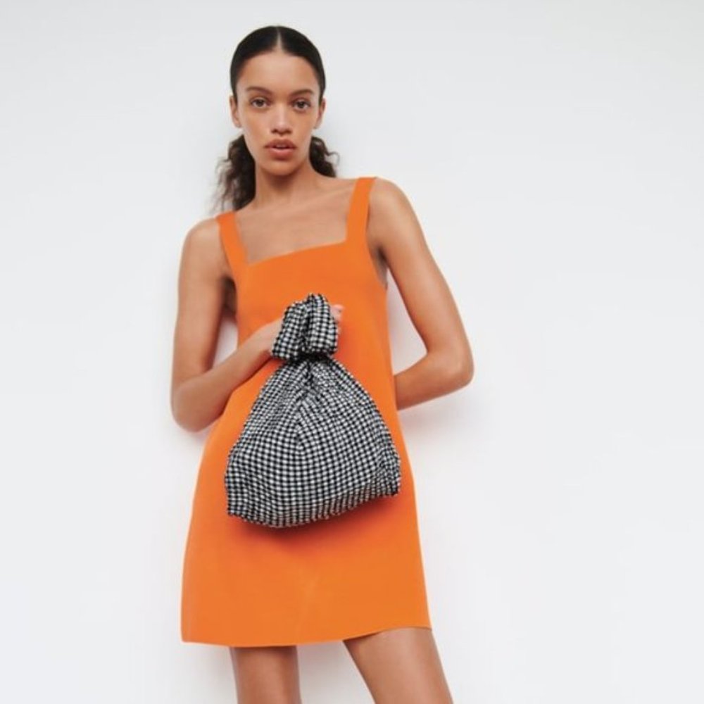 ZARA Gingham Bag - Picture 4 of 9